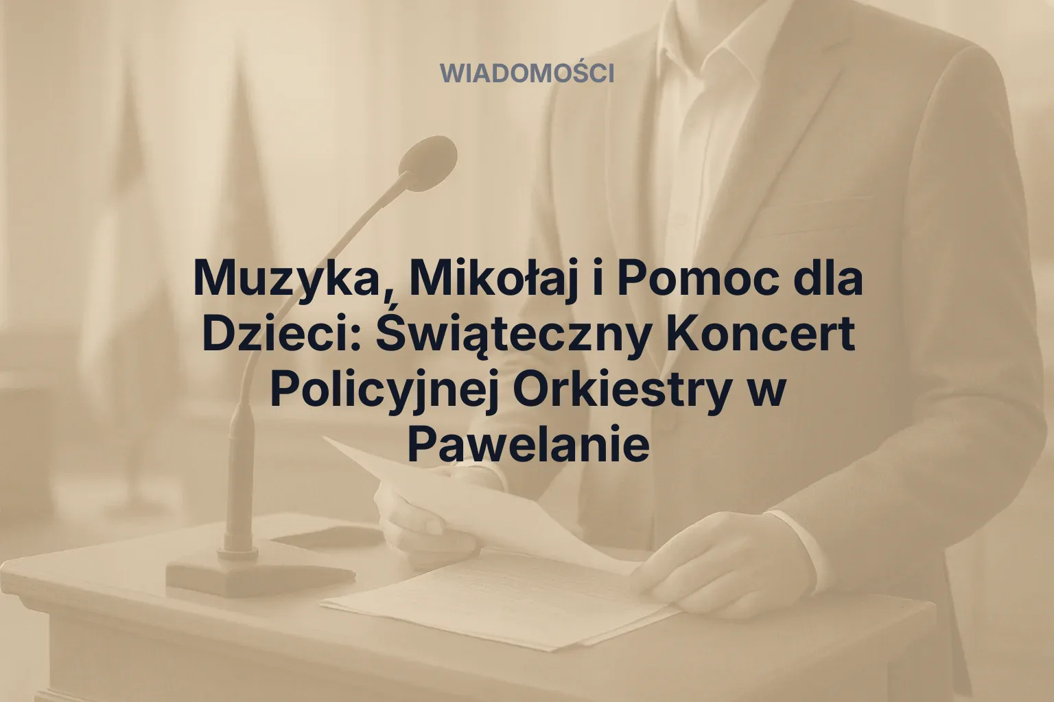 Muzyka, Mikołaj i Pomoc dla Dzieci: Świąteczny Koncert Policyjnej Orkiestry w Pawelanie