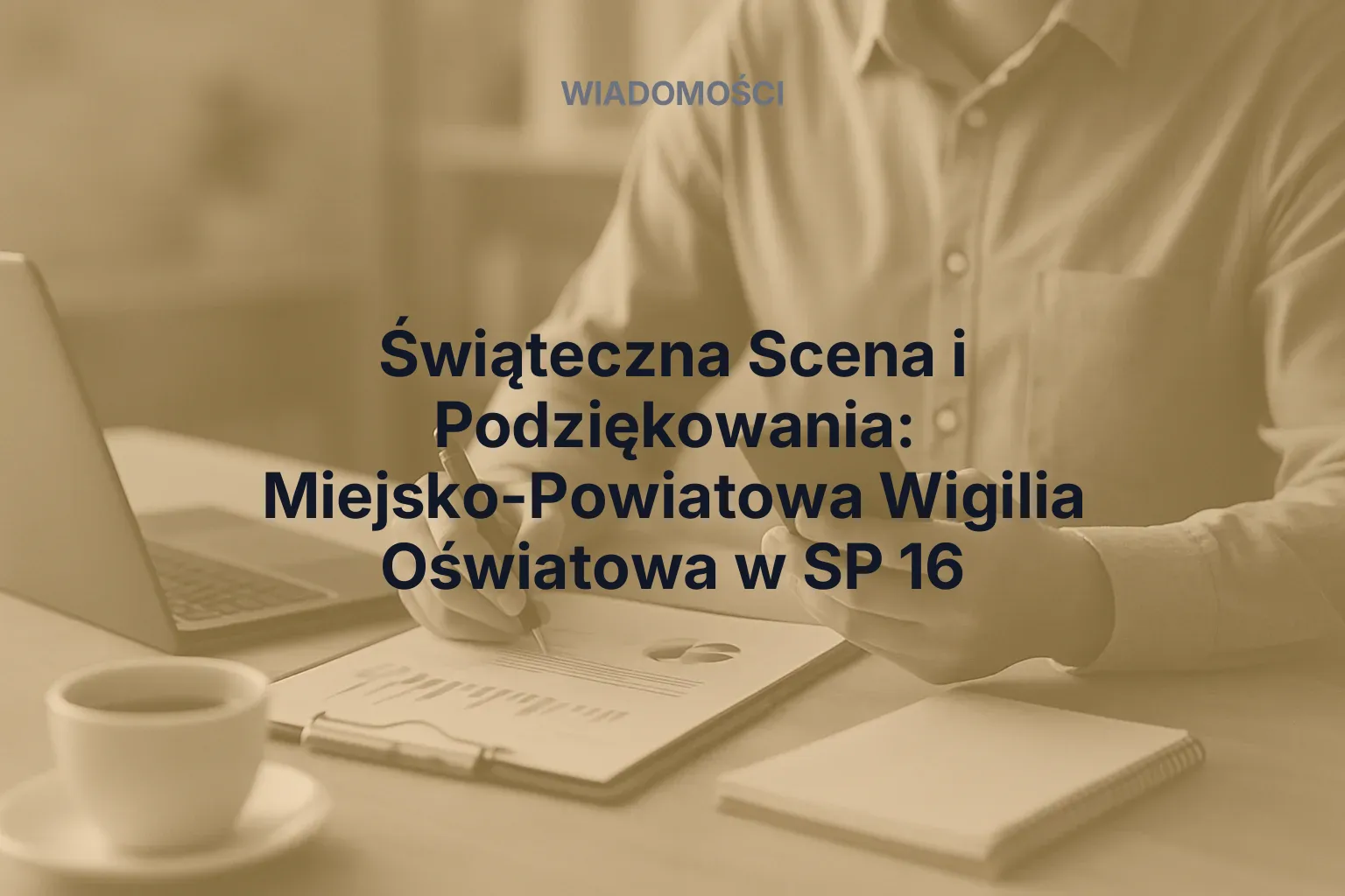 Artykuł: Świąteczna Scena i Podziękowania: Miejsko-Powiatowa Wigilia Oświatowa w SP 16
