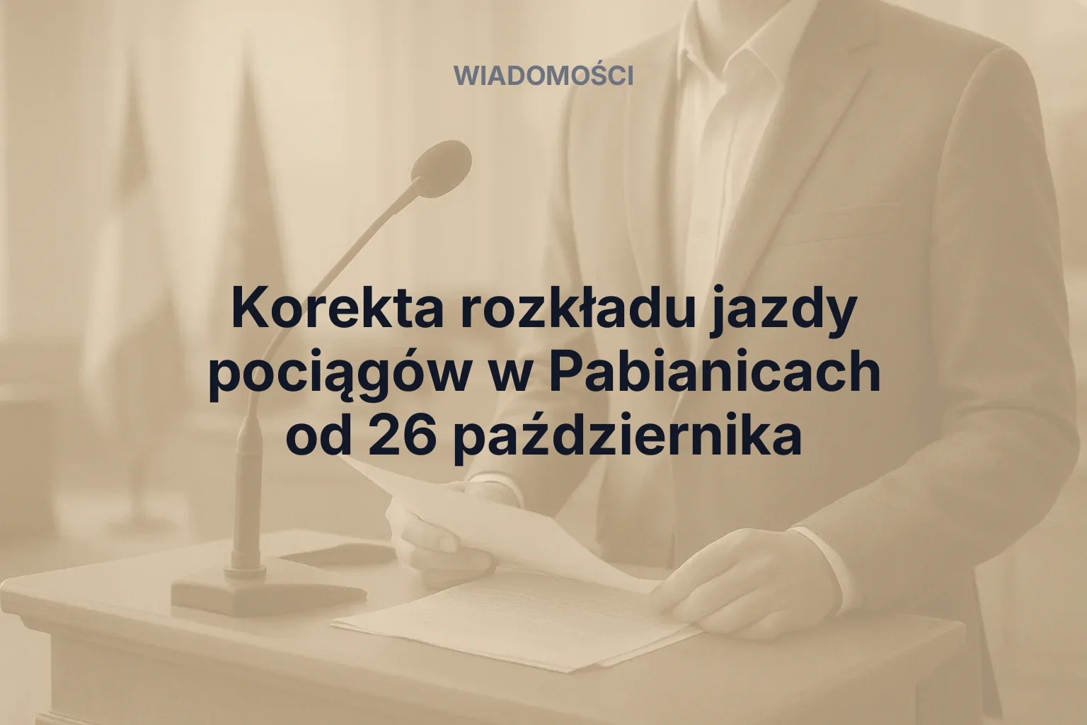 Korekta rozkładu jazdy pociągów w Pabianicach od 26 października