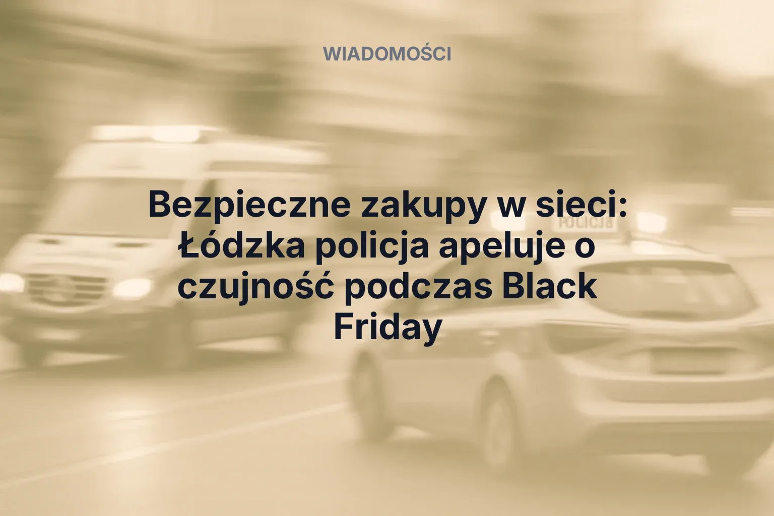 Miniatura: Bezpieczne zakupy w sieci: Łódzka policja apeluje o czujność podczas Black Friday