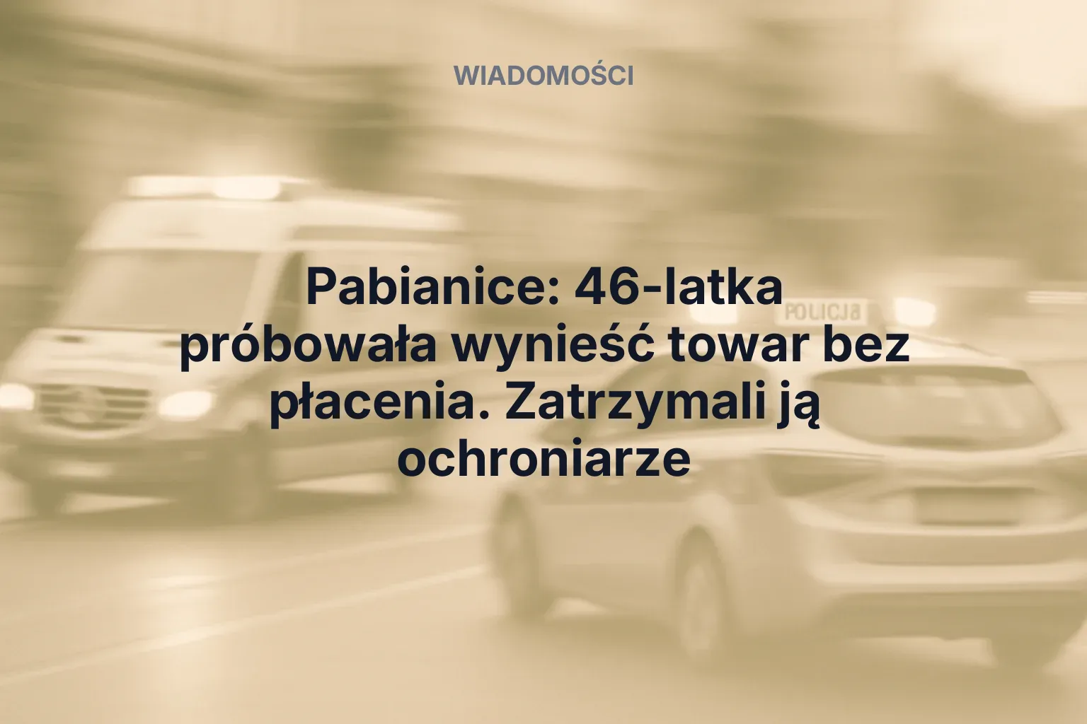 Artykuł: Pabianice: 46-latka próbowała wynieść towar bez płacenia. Zatrzymali ją ochroniarze